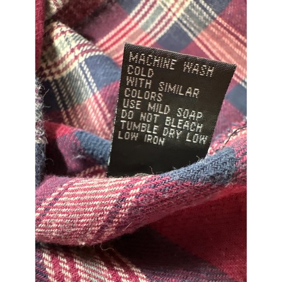 Paper Tee Buffalo Plaid Hoodie Shacket Womens Red Large Medium Weight Long Sleev - Picture 11 of 11